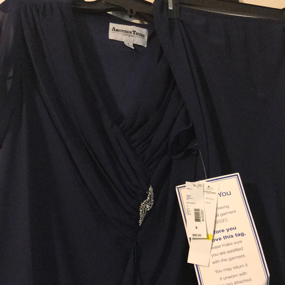 Two piece navy blue